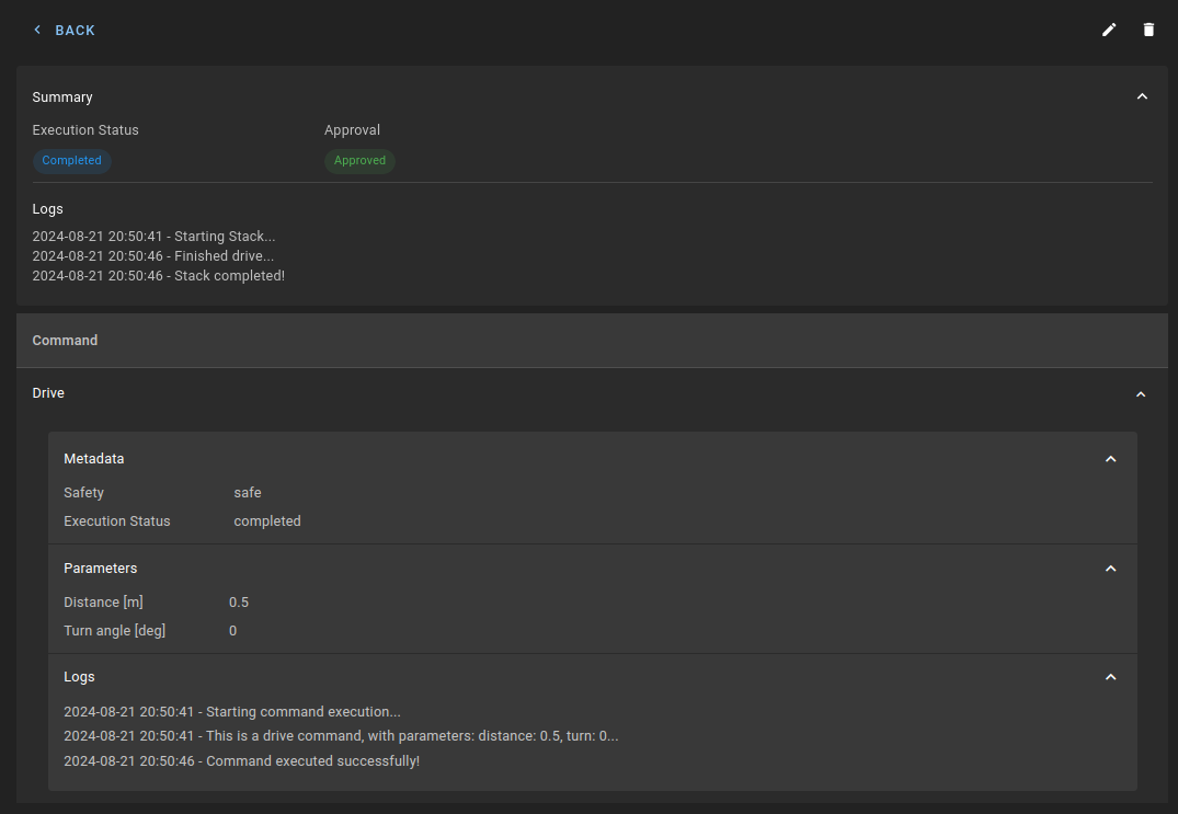 Executed Command Stacks Configuration | Spacefarer Docs